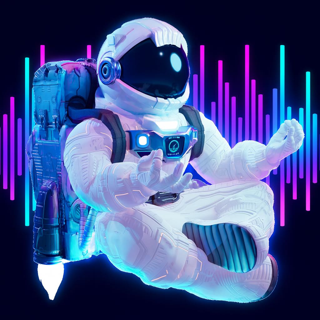 DEAMLE - Astronaut with music equalizer